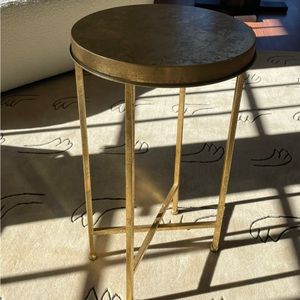 Gold aluminum side table